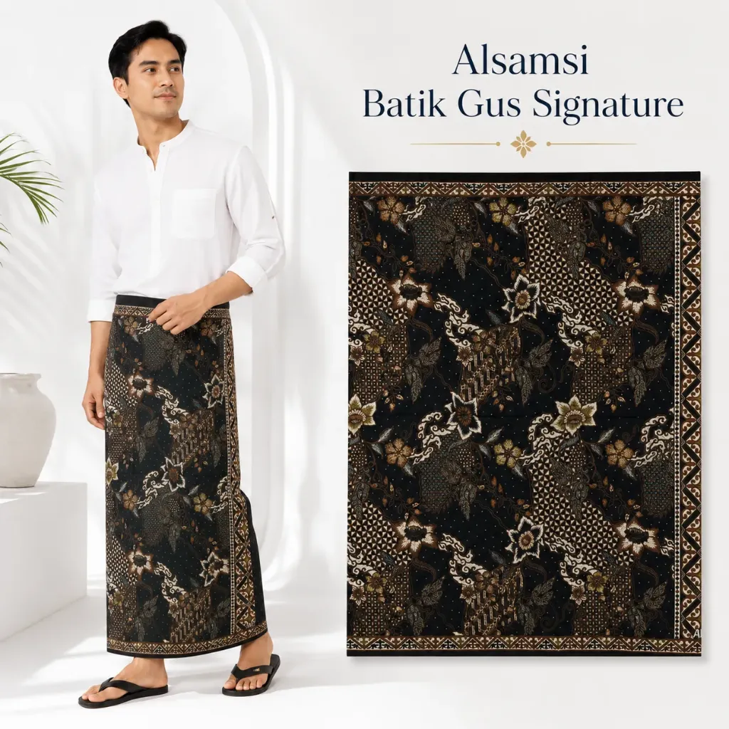 [SRG-ALS-BTK-GS] Sarung Alsamsi Motif Batik Gus