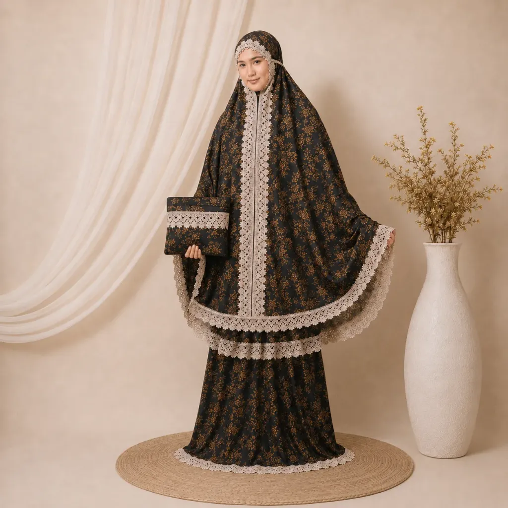 [MK-MCR-VOIL-HTM] Mukena Micro Voil Hitam
