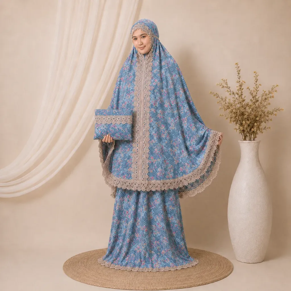 [MK-MCR-KBI-BIRU] Mukena Micro Kbi Biru