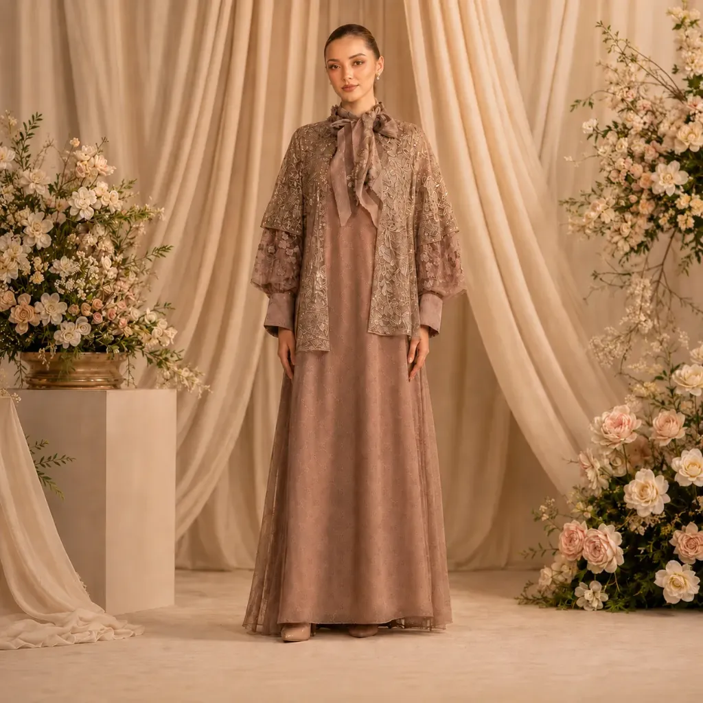 [GMS-GR-MNK-PDK] Gamis Manik Cardi Pendek