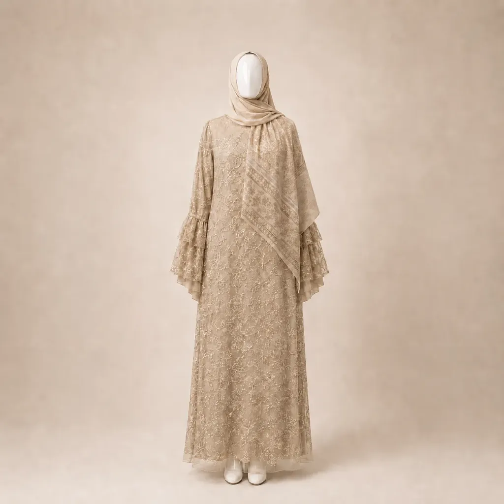 [GMS-GR-KSMR-LUX-CKS] Gamis Khasmir Luxury Manik Coksu