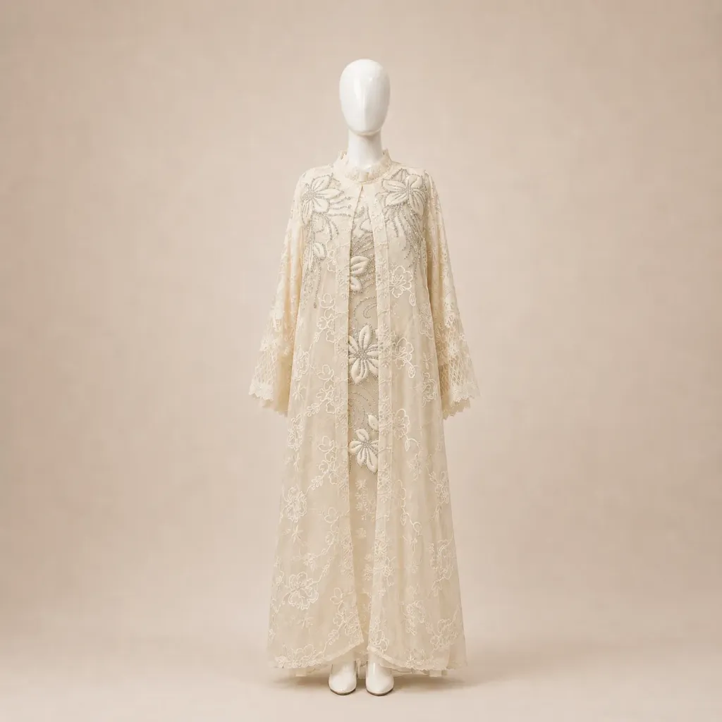 Gamis Ivory Bunga 1