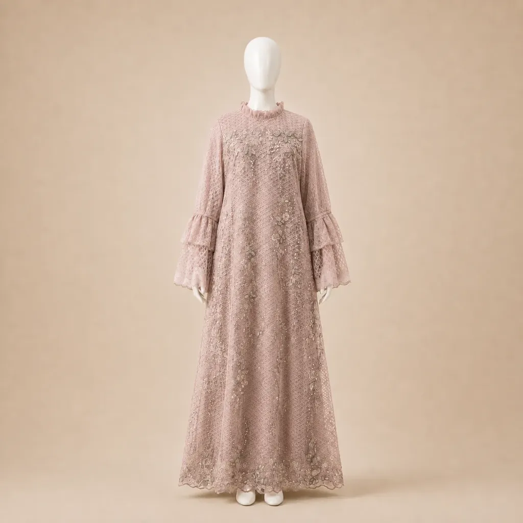 [GMS-GR-IVORY-MNK-CKS] Gamis Ivory Manik Coksu