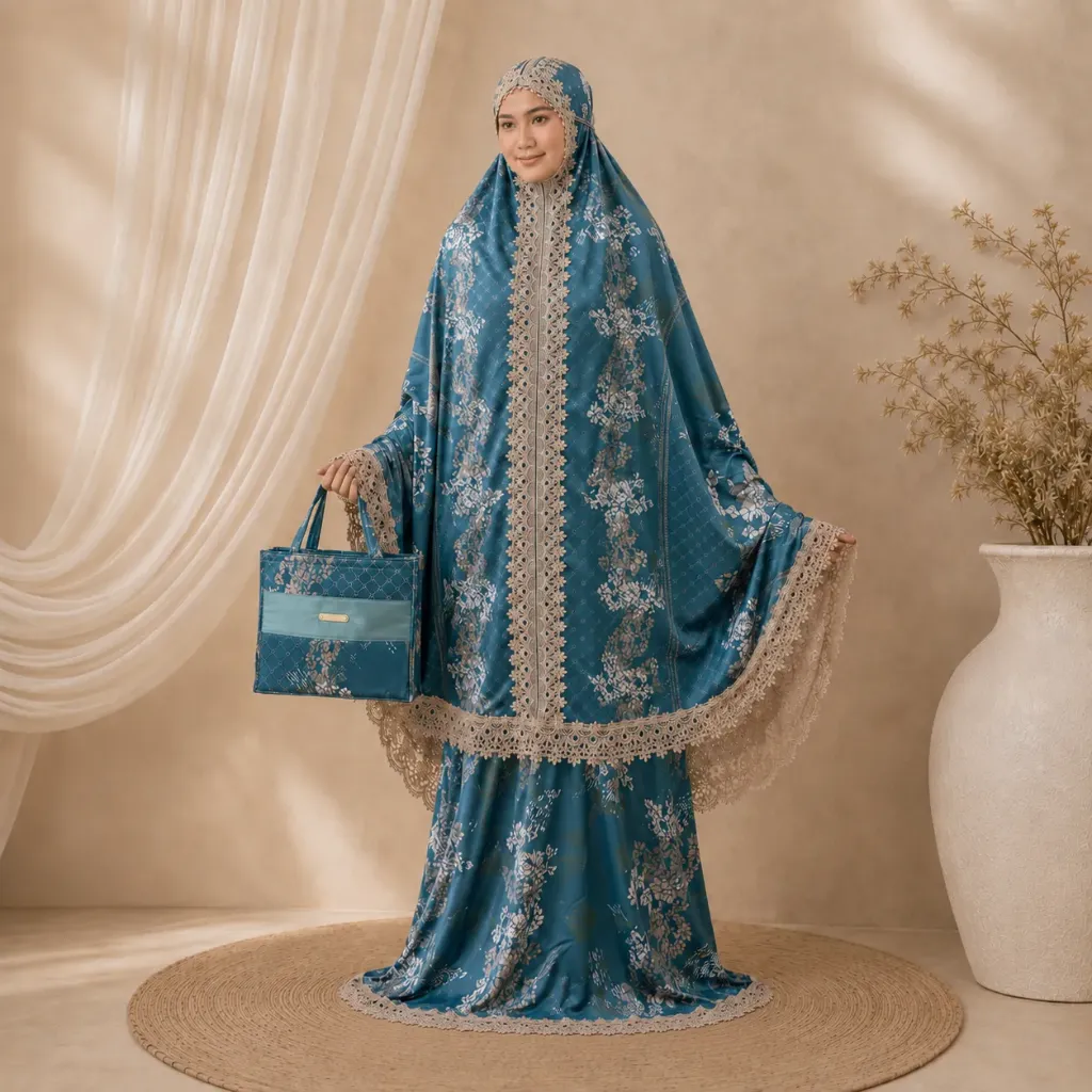 Mukena Armany Silk Azara V3 Hijau