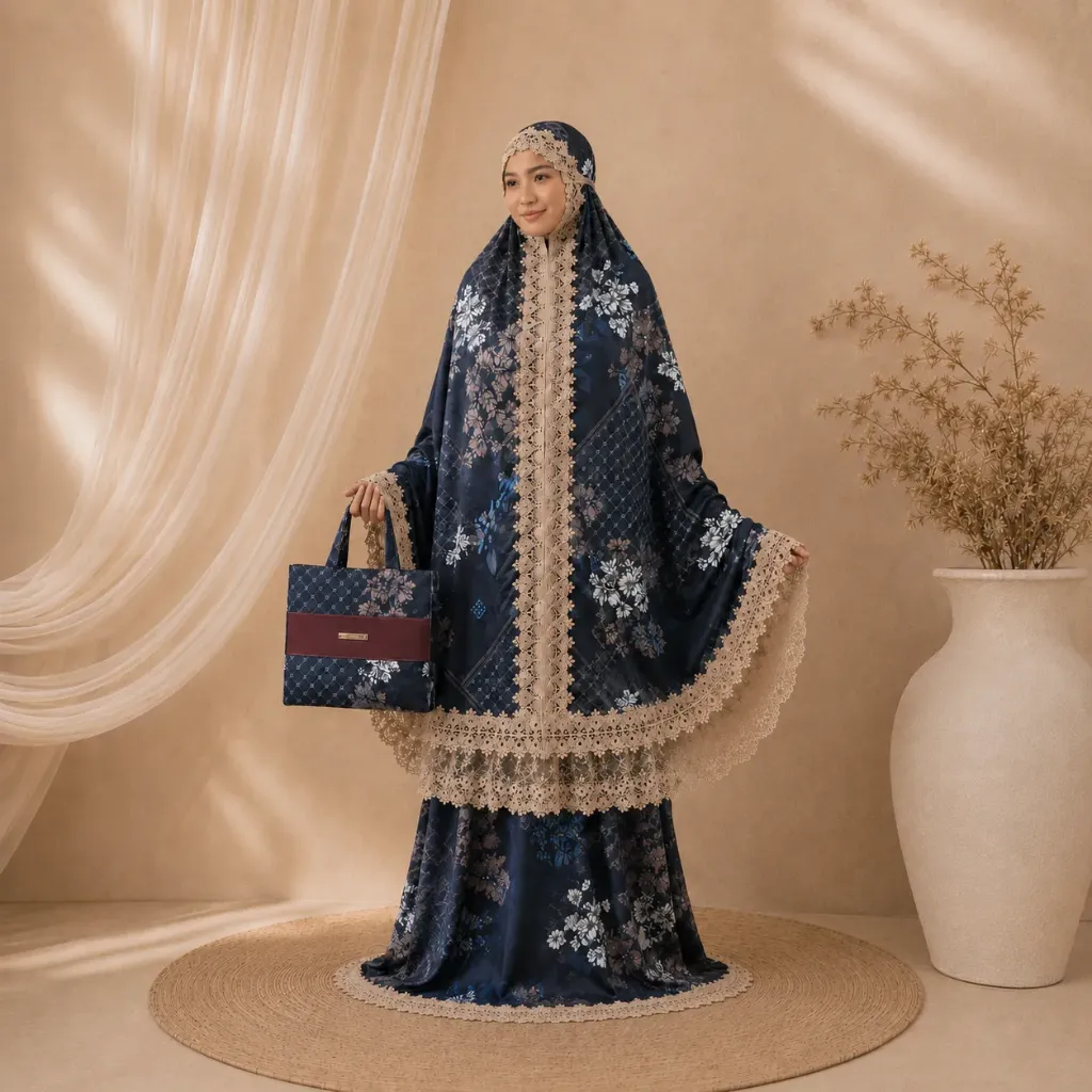 Mukena Armany Silk Azara V3 Hitam