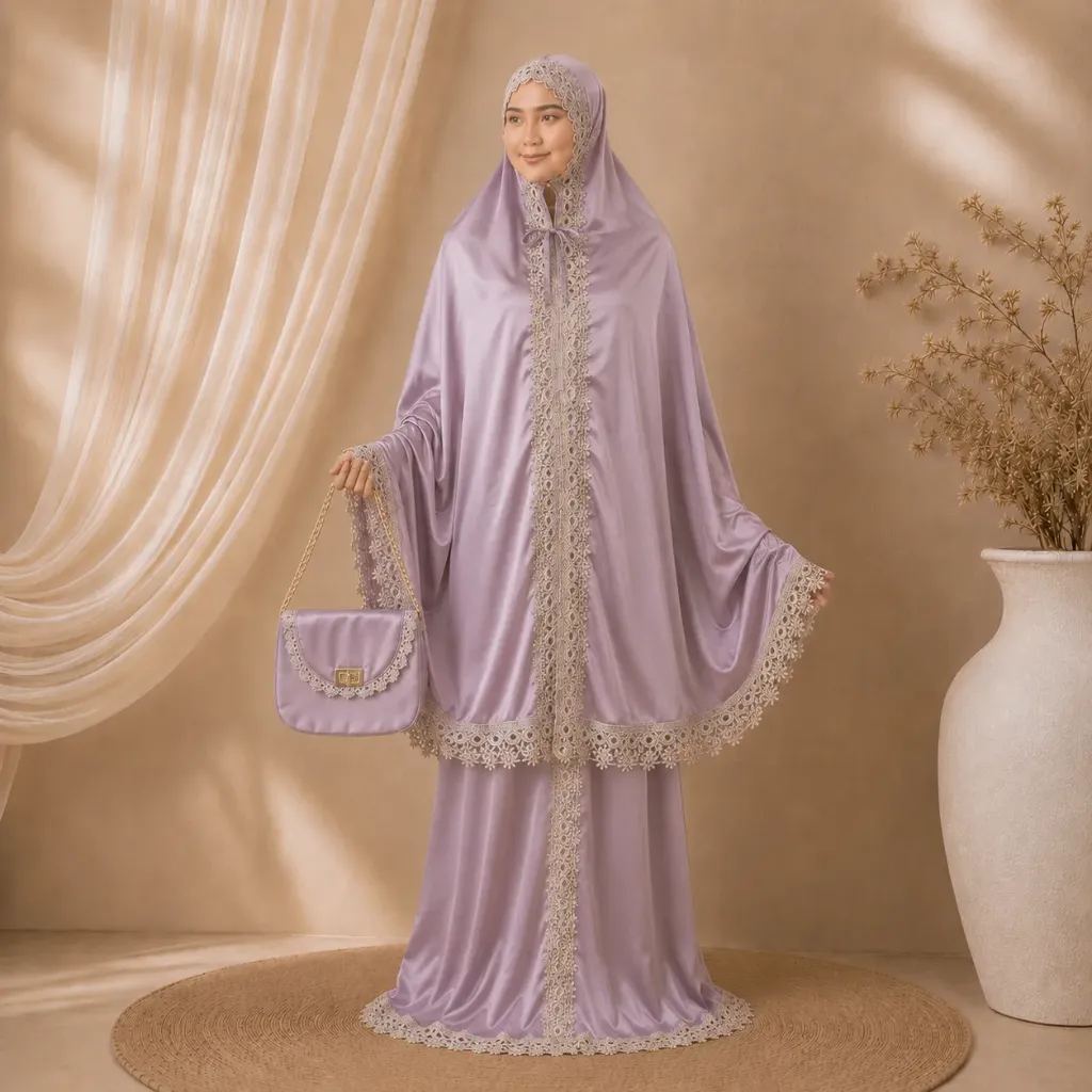 Mukena Armany Polos Pink