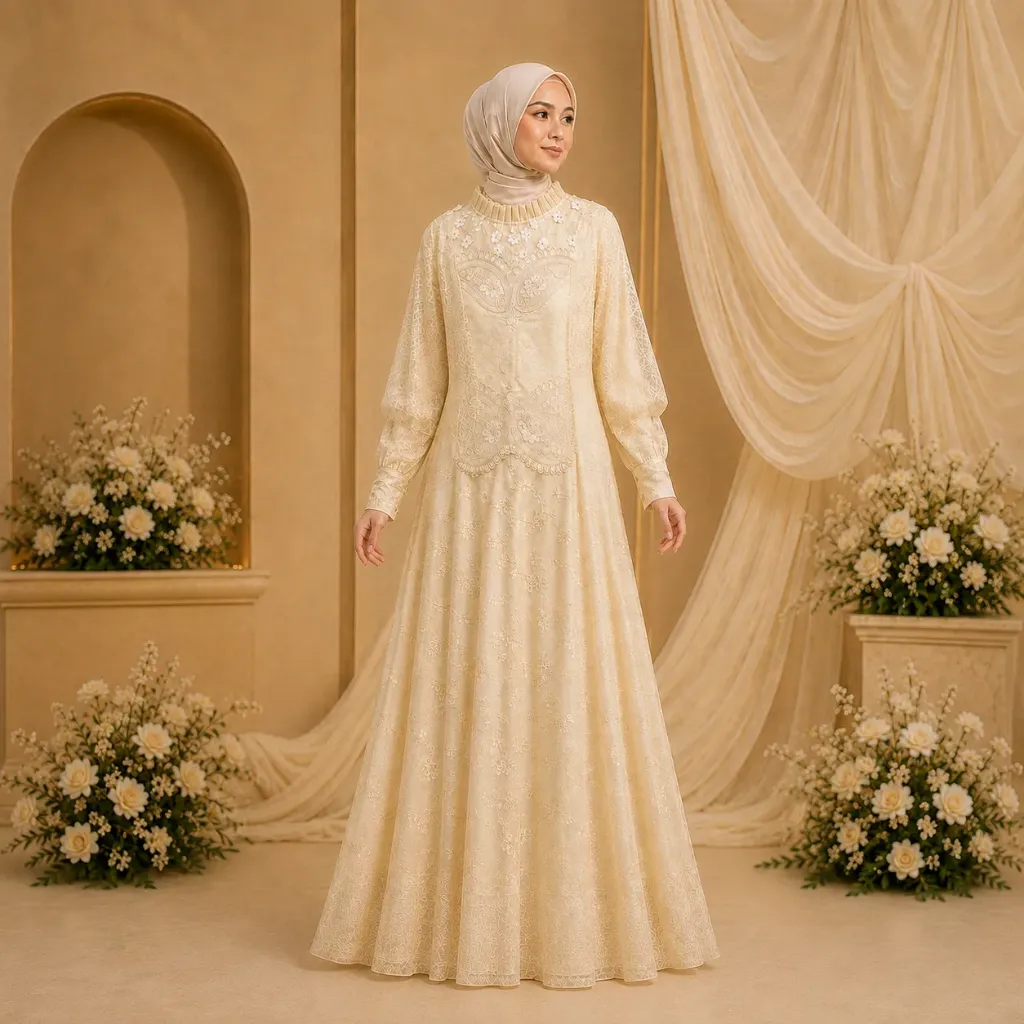 Dress Gamis Bridal Mewah 3