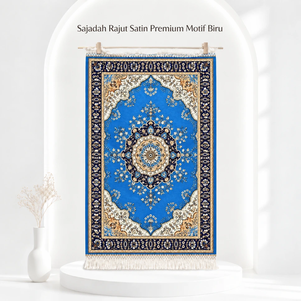 [SD-PRM-3] Sajadah Rajut Satin Premium Motif 3