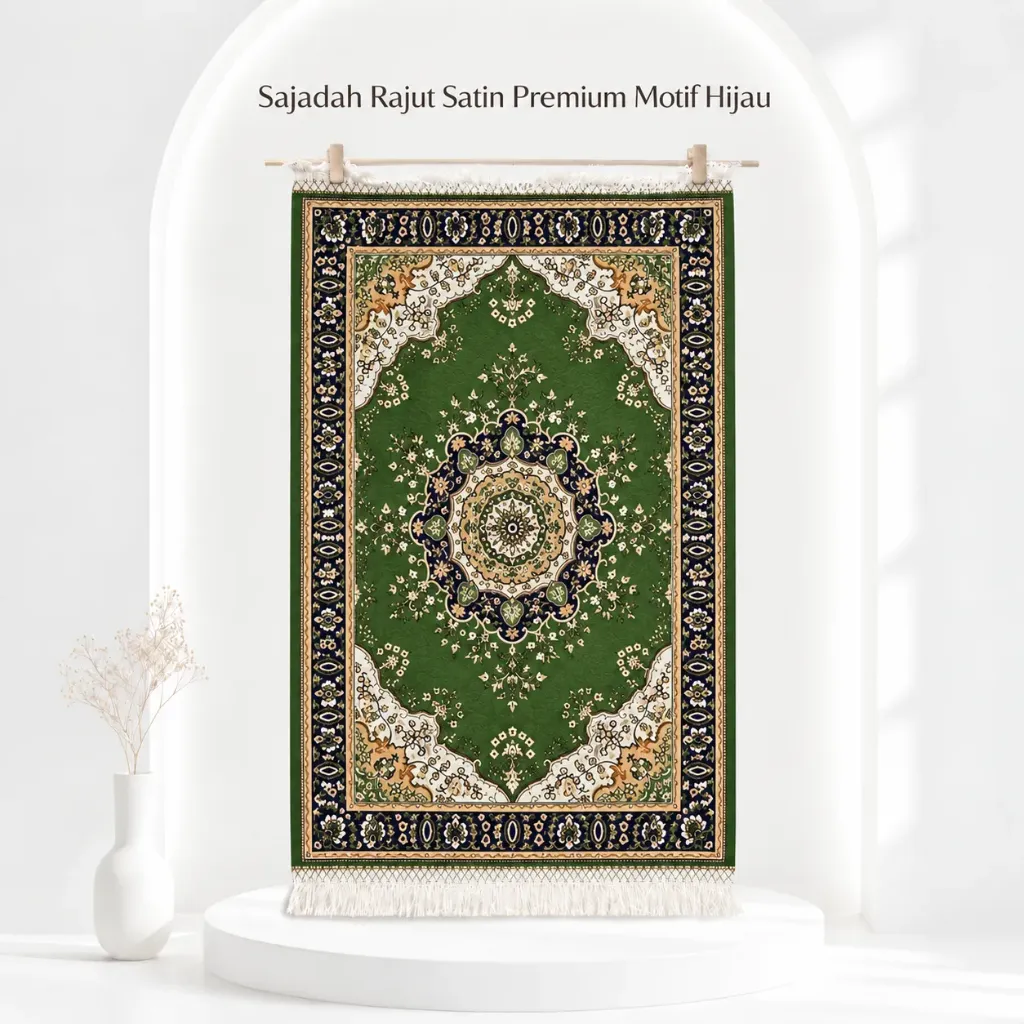 [SD-PRM-2] Sajadah Rajut Satin Premium Motif 2