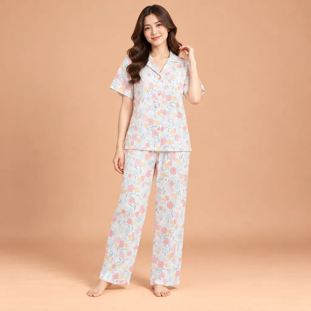 Setelan 7/8 Ghia Pastel Blossom