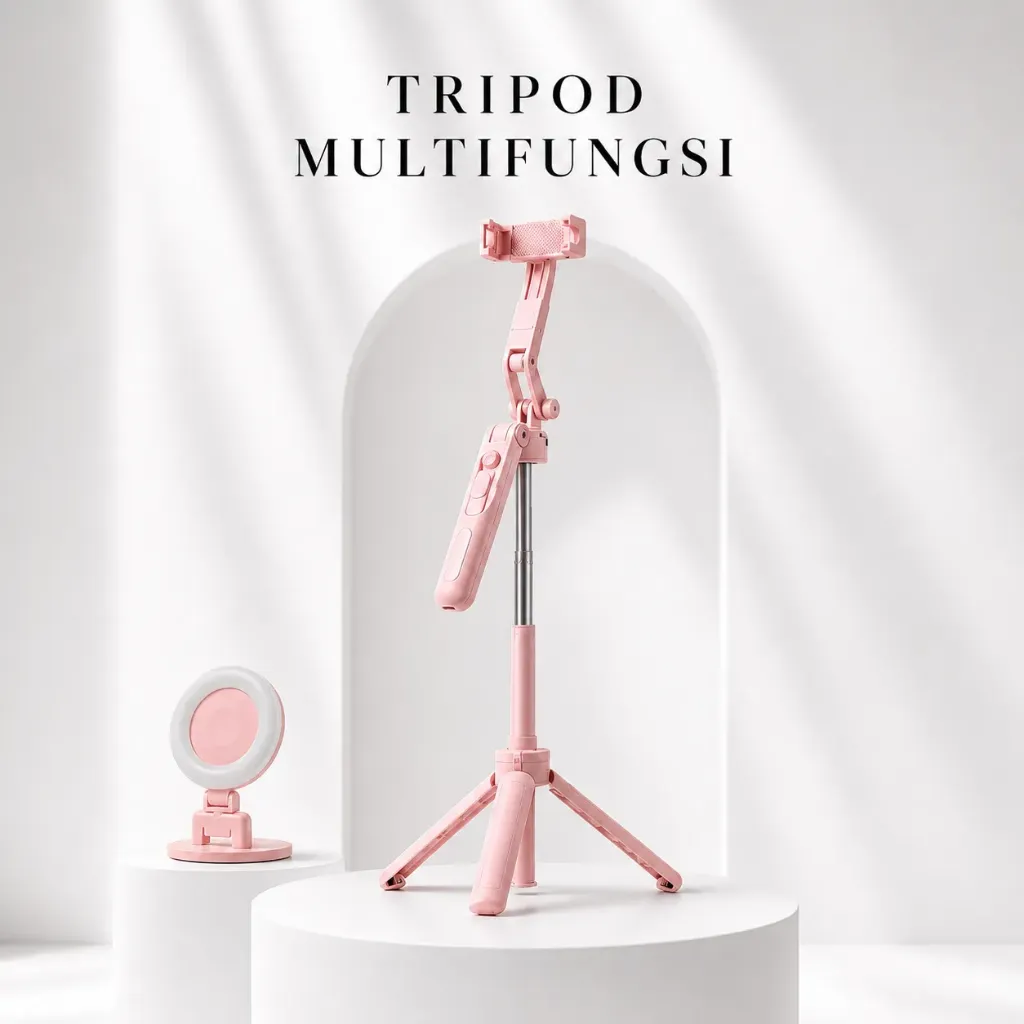 [TP-A14-2] tripod multifungsi (1,8M) pink