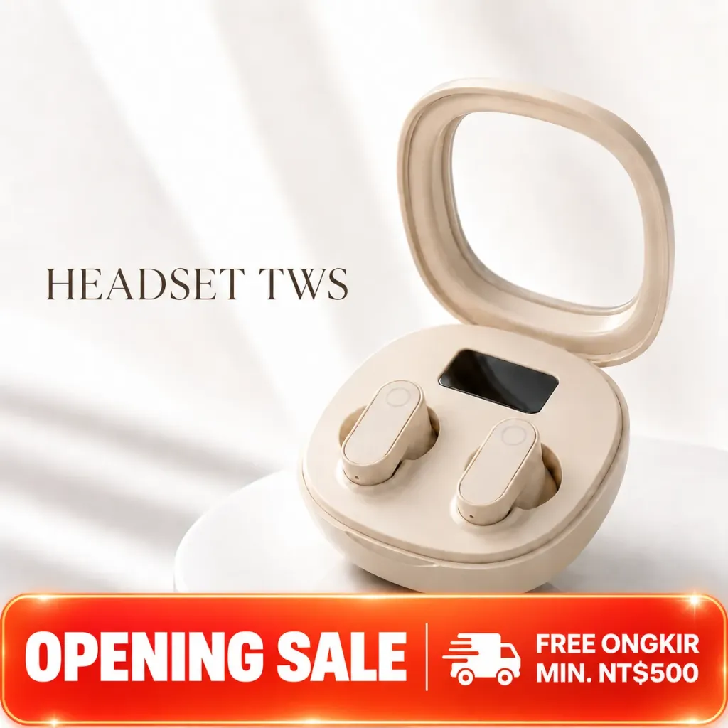 [HS-B38-2] Headset Bluetooth TWS B38 Krem