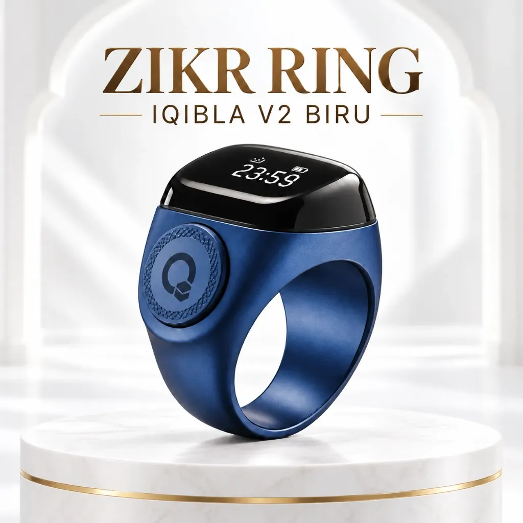 [ZR-2-4] Zikr Ring Iqibla V2 Biru