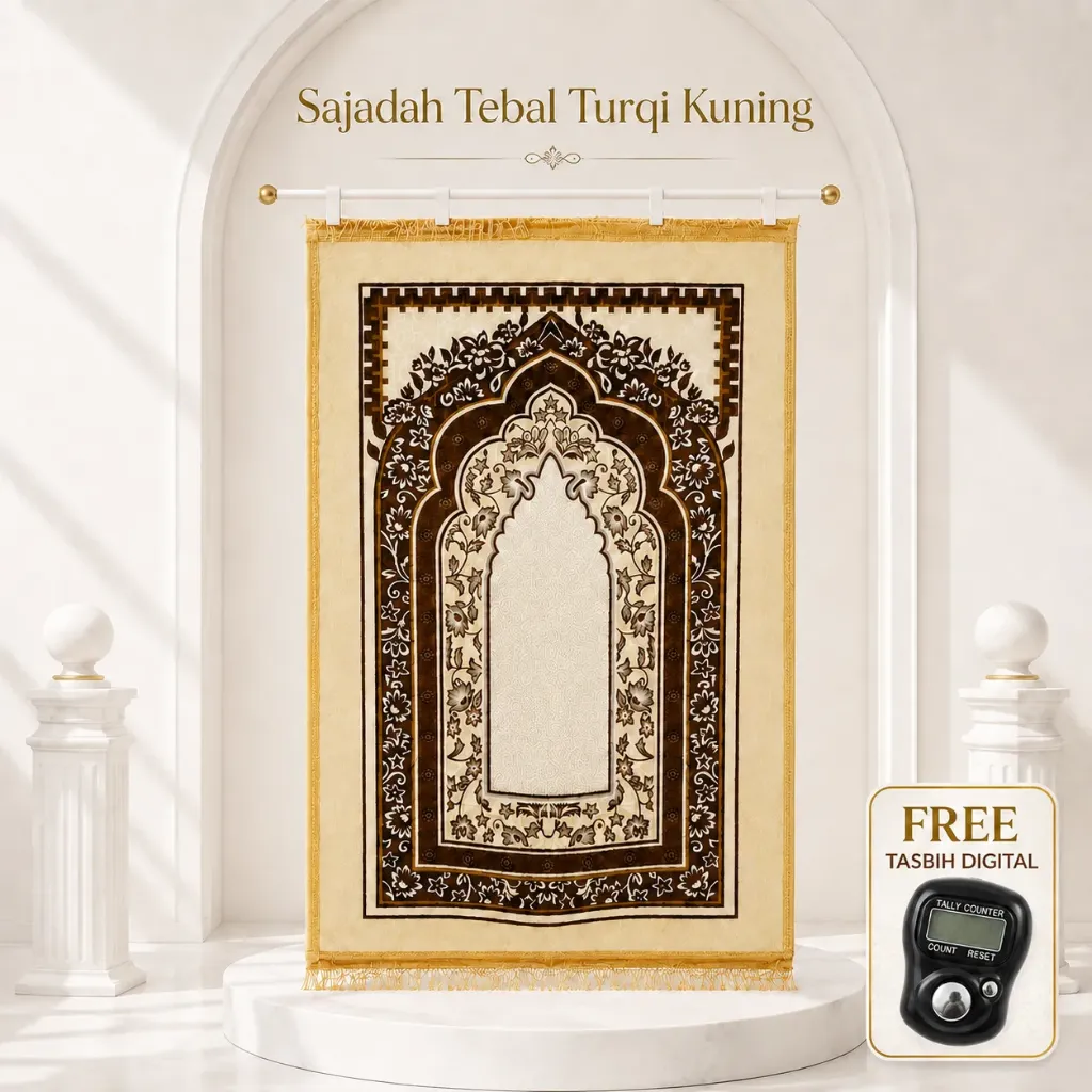 Sajadah Tebal Turqi Kuning