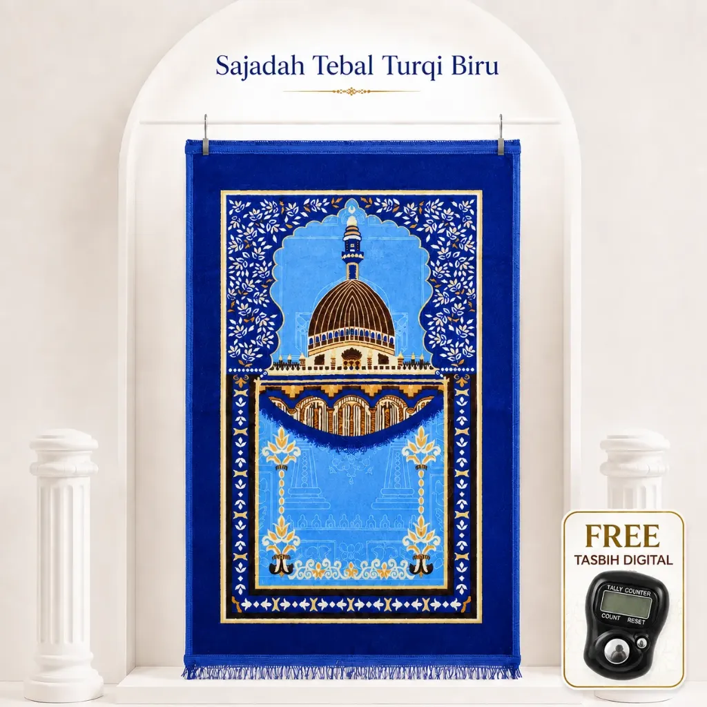Sajadah Tebal Turqi Biru