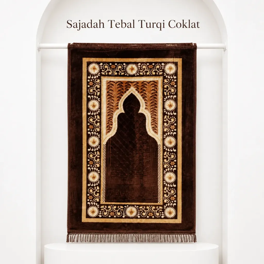 [SD-TURQ-8] SAJADAH TEBAL Turqi 8 (free tasbih digital)