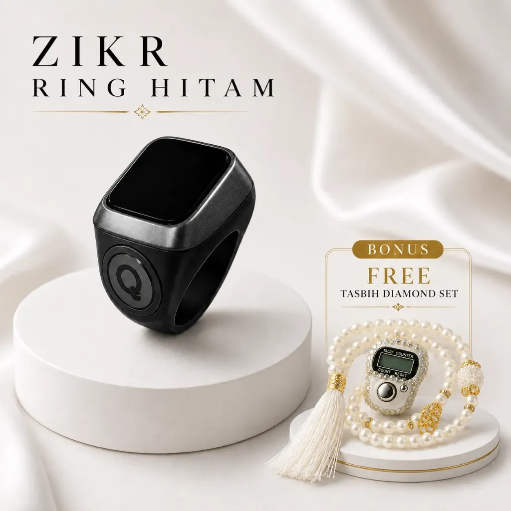[ZR-1-1] Zikr Ring Iqibla Hitam