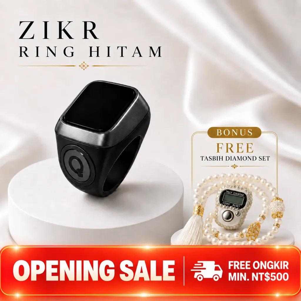 [ZR-1-1] Zikr Ring Iqibla Hitam