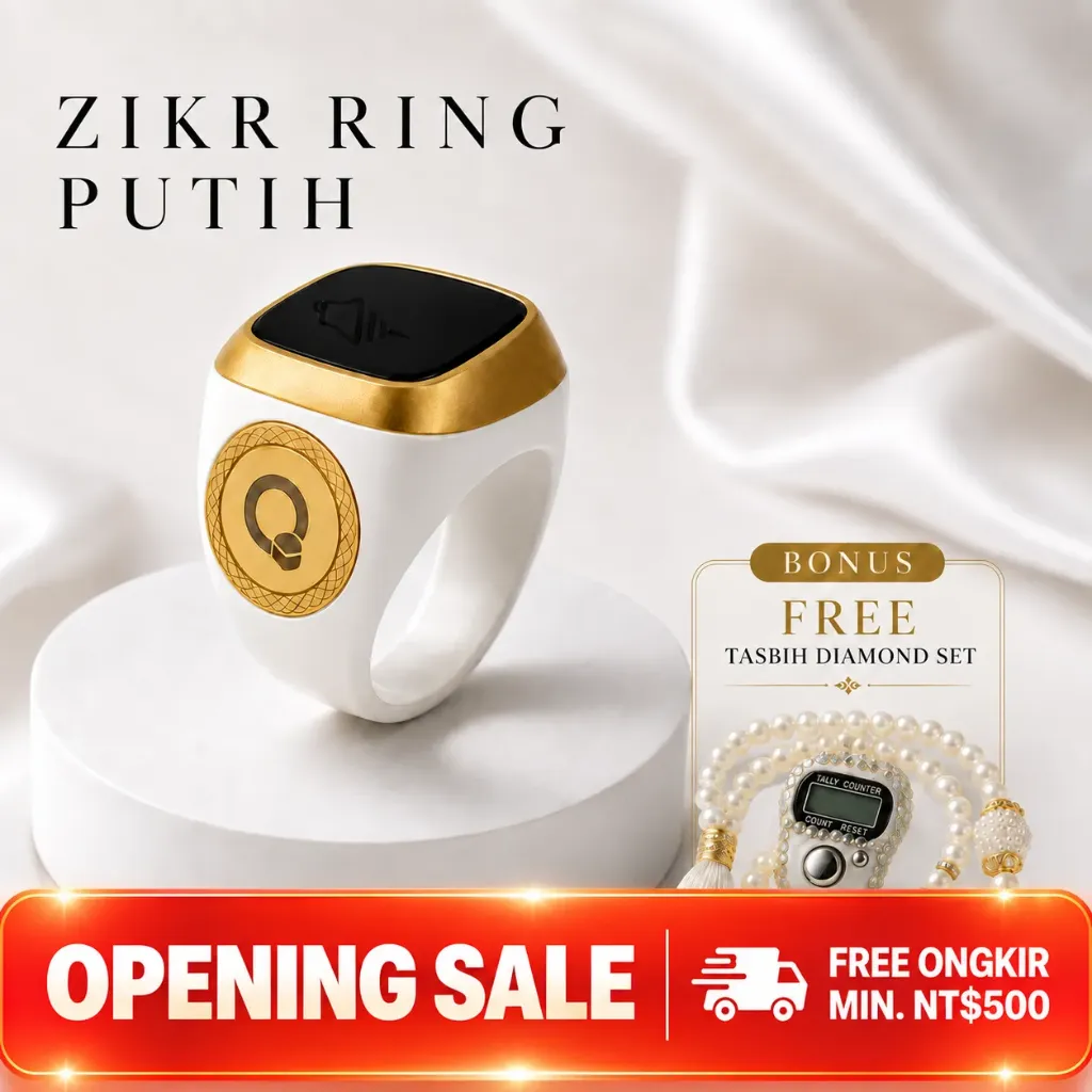 [ZR-1-3] Zikr Ring Iqibla Putih