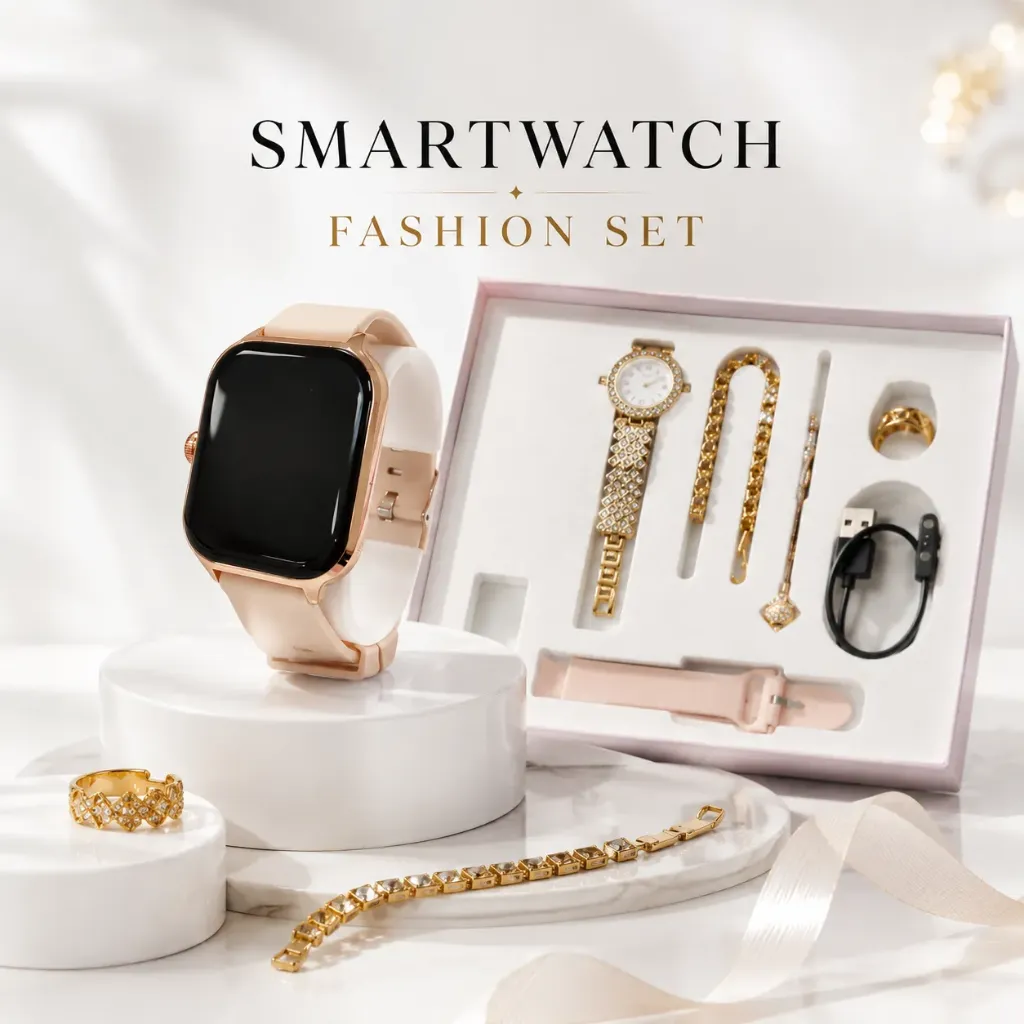 smart watch + perhiasan emas (gold)