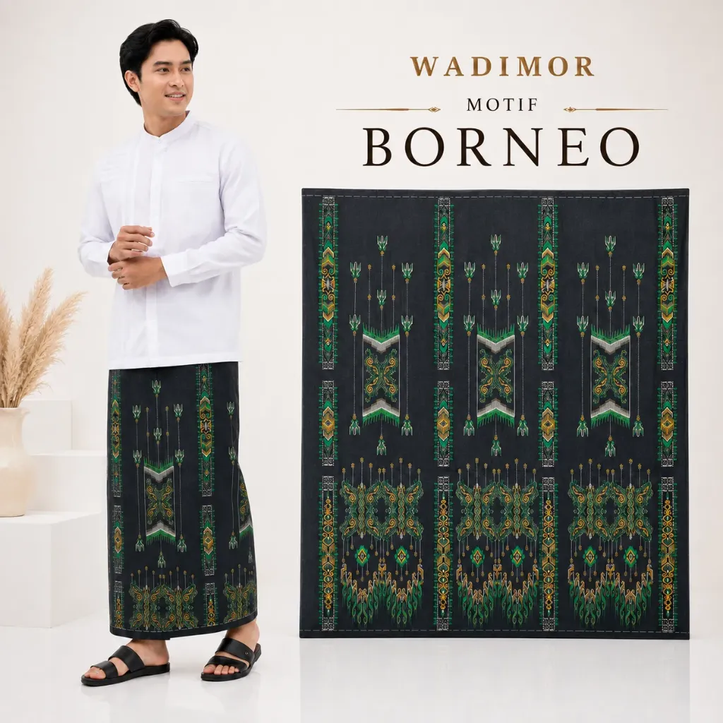 Sarung Wadimor Motif Borneo